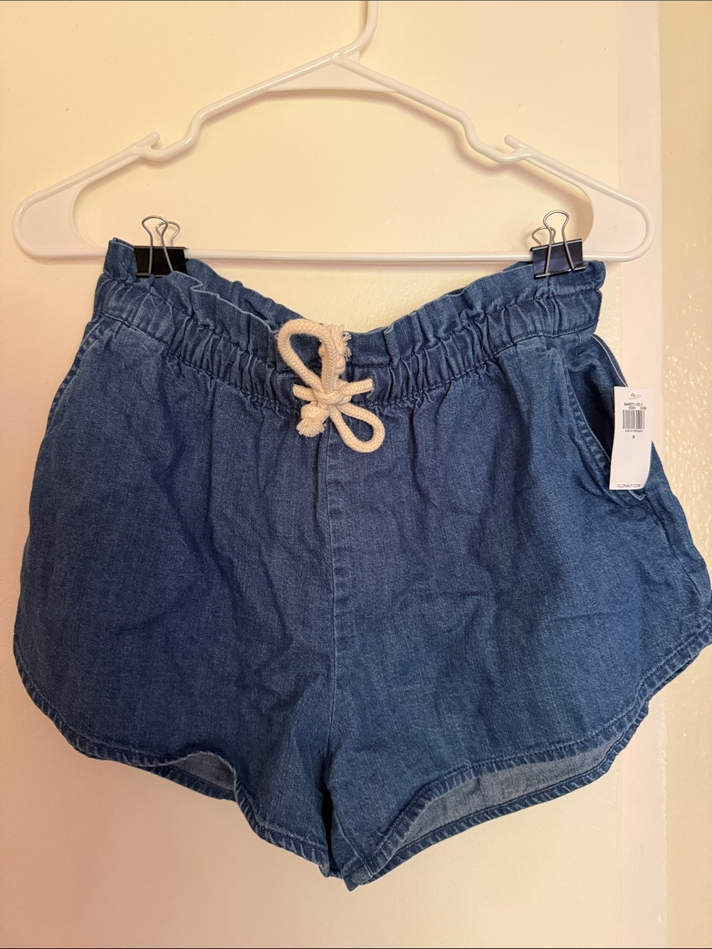 Old Navy Chambray Drawstring Shorts - Light Blue